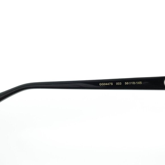 Gucci GG0447 Pilot Sunglasses Black Gray OS - Picture 7 of 15